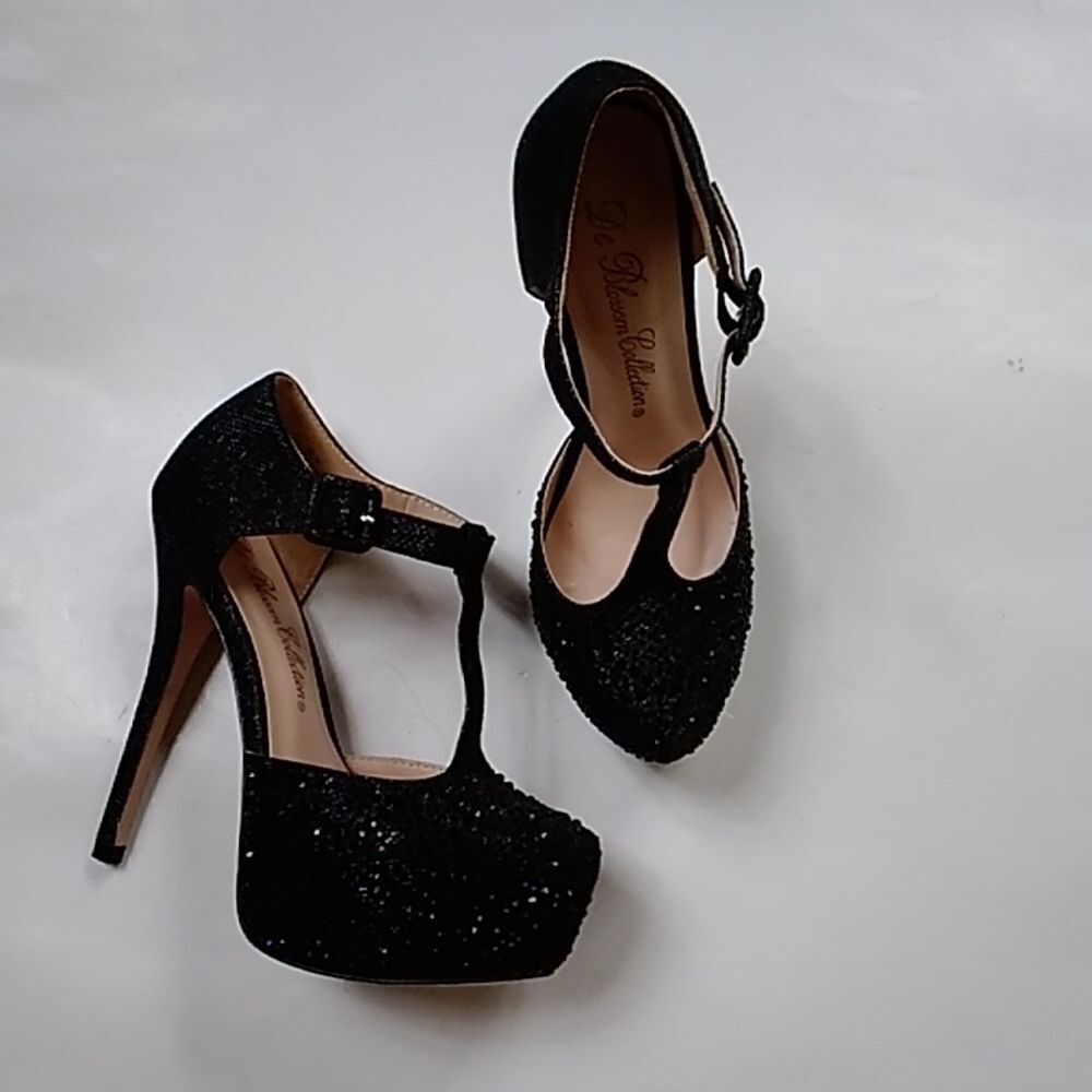 De Blossom Collection Sparkle Women's Heels Shoes Size 6